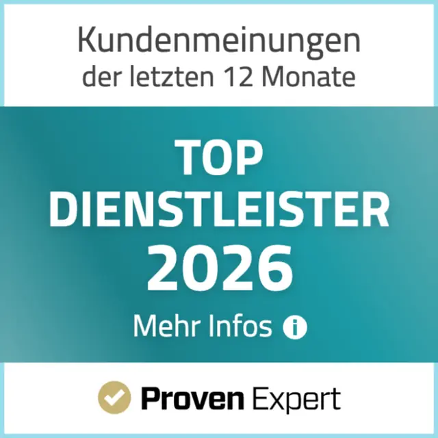 ProvenExpert TOP DIENSTLEISTER 2026 Auszeichnung