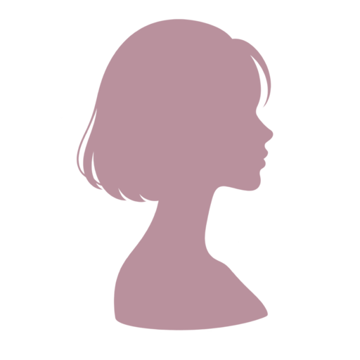 Minimalistischer eleganter Frauenprofil-Silhouette mit einem Bob